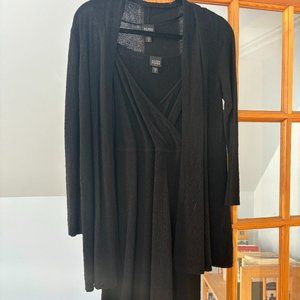 Eileen Fisher Black dress and sweater PS